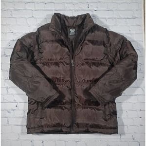 South Pole‎ Collection Mens M Puffer Jacket Dark Brown Metallic Shine